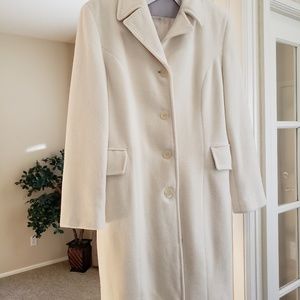 Cream colored winter coat